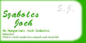 szabolcs joch business card